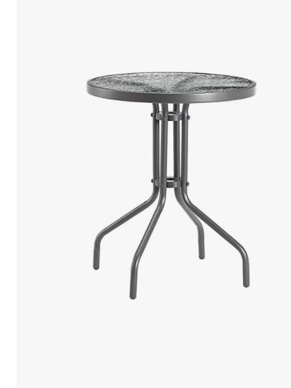 Photo 1 of 
23.5 Inch Outdoor Round Dining Table WGlass Table Top | Patio Bistro Dining Table, Grey
23.5"D x 23.5"W x 27.5"H