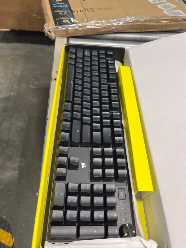 Photo 1 of CORSAIR K70 CORE RGB Mechanical Gaming Keyboard with Palmrest - Pre-lubricated Corsair MLX Red Linear Keyswitches - Sound Dampening - Media Control Dial - iCUE Compatible - QWERTY NA Layout - Black