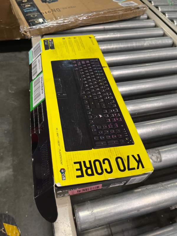 Photo 1 of CORSAIR K70 CORE RGB Mechanical Gaming Keyboard with Palmrest - Pre-lubricated Corsair MLX Red Linear Keyswitches - Sound Dampening - Media Control Dial - iCUE Compatible - QWERTY NA Layout - Black