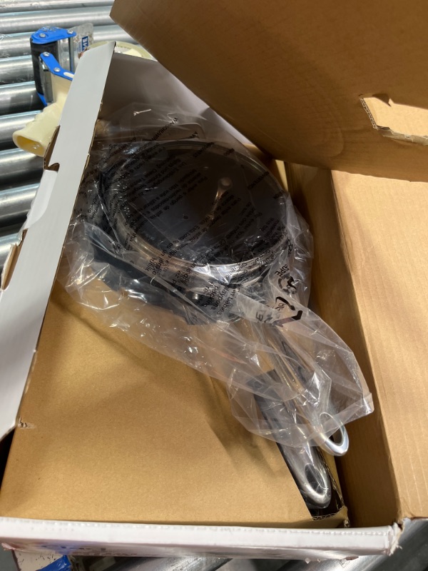 Photo 1 of All-Clad Essentials Nonstick Hard Anodized Fry & Sauce Pan with lid, 8.5 inch & 2.5 quart, Black 8.5-Inch / 2.5-Quart