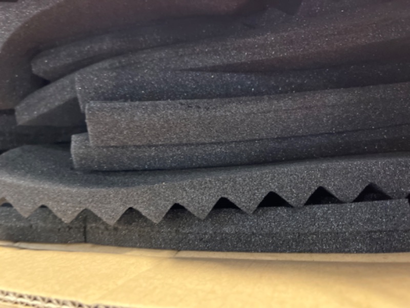 Photo 3 of 48 Pack Acoustic Foam Panel Wedge Studio Soundproofing Wall Tiles 12" X 12" X 1" Black