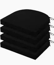 Photo 1 of 17x16x2 inch seat cushion black 4pcs