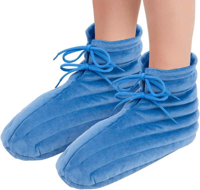 Photo 1 of NEWGO Microwaveable Booties Feet Warmers, Heated Microwavable Foot Booties Deep-Penetrating Heat for Relieving Foot Stiffness, Sore Muscles, Tendinitis, Plantar Fasciitis, Circulatory Problems
