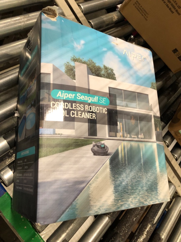 Photo 2 of (2023 Upgrade) AIPER Seagull SE Cordless Robotic Pool Cleaner, Pool Vacuum Lasts 90 Mins, LED Indicator, Self-Parking, Ideal for Above/In-Ground Flat Pools up to 40 Feet - Gray