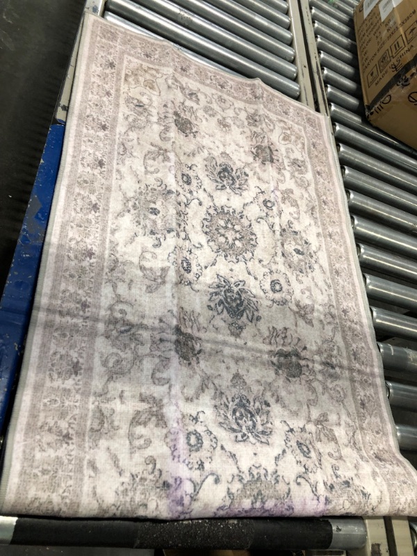 Photo 3 of **NEEDS CLEANED** ** USED** RUUGME Washable Runner Rug 2'6x10 - Vintage Kitchen Area Rug Stain Resistant Rugs for Living Room Bedroom Laundry Room Mat Distressed Rug Hallway Floor Carpet Runner for Bathroom(Brick,2.6x10) 2'6''x10' Brick