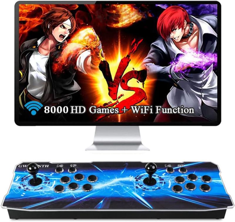 Photo 1 of 3D Pandora Box TT Arcade Game Console, 8000 HDMI Video Games with WiFi Function, Search/Save/Hide/ Pause Games,Favorite List,Up to 4 Players …

