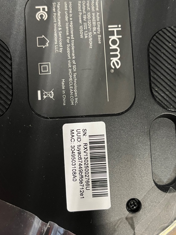 Photo 5 of **NOT FULLY FUNCTIONAL** iHome Luna Pro Robot Vacuum - Black