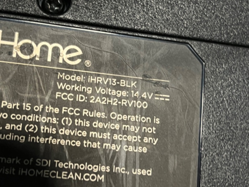 Photo 1 of **NOT FULLY FUNCTIONAL** iHome Luna Pro Robot Vacuum - Black