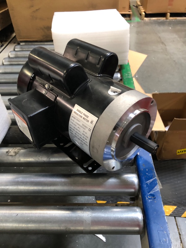 Photo 3 of 5HP Electric Motor 3450RPM General Purpose Single Phase Motor 208-230V 56C Frame 5/8" Shaft Diameter 60HZ TEFC
***Used, but in good condition*** 