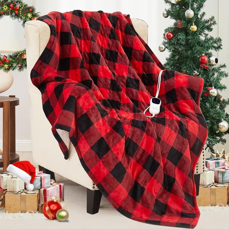 Photo 1 of  Heated Blanket Electric Full Size - 72“x84“ Heating Blanket with 10 Fast Heat Levels 8 Hours Auto Off Ultra Soft Cozy Flannel Over-Heated Protection ETL Certification Keep Warming in Home
***Stock photo shows a similar item, not exact*** 