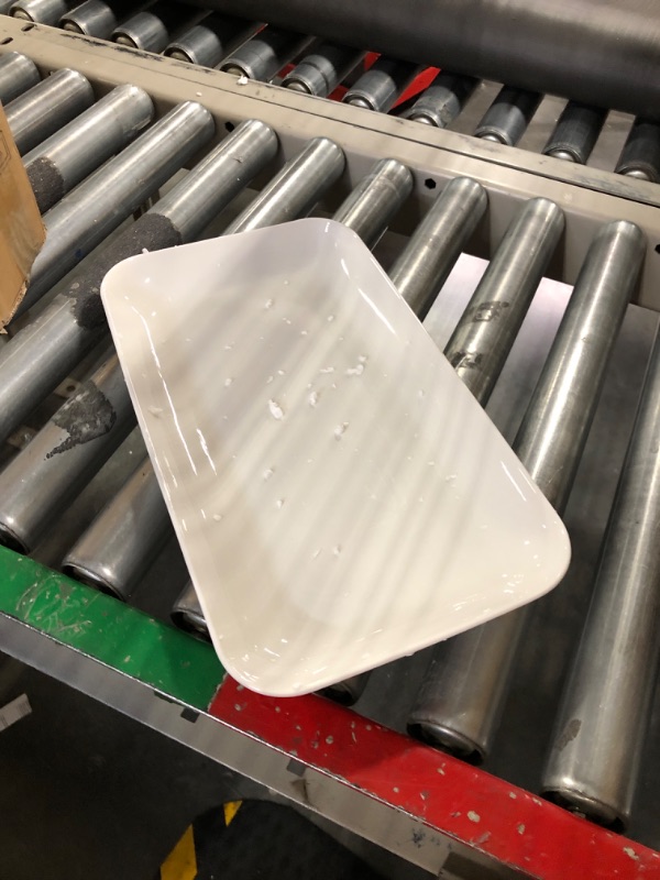 Photo 1 of **ONE PLATE IS CHIPPED**DELLING Large Serving Platter Set 14 inch Widened Large Serving Tray, White Rectangular Plates, Large Serving Platters for Entertaining, Serving Trays for Party, Oven Safe Dinnerware, Set of 3