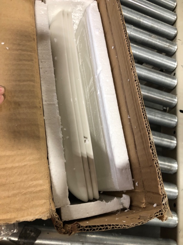 Photo 1 of **ONE PLATE IS CHIPPED**DELLING Large Serving Platter Set 14 inch Widened Large Serving Tray, White Rectangular Plates, Large Serving Platters for Entertaining, Serving Trays for Party, Oven Safe Dinnerware, Set of 3