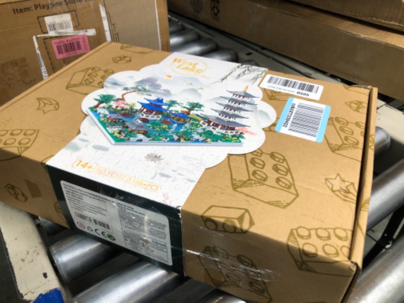 Photo 1 of NEWABWN 5186PCS Chinese Architecture Micro Building Blocks Set - Creative Toys Gifts for Adults and Kids Age 14+, Oriental Garden West Lake Collection Model for Display