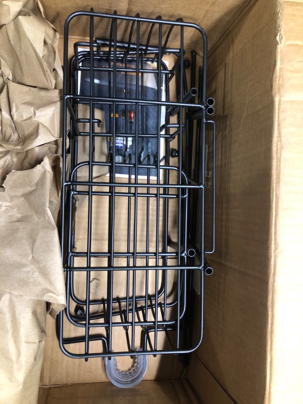 Photo 2 of **USED//MISSING HARDWARE** Epicano Shower Caddy Hanging, Anti-Swing Over Head Shower Caddy Rustproof with hooks for Towels, Sponge and more, Matte Black