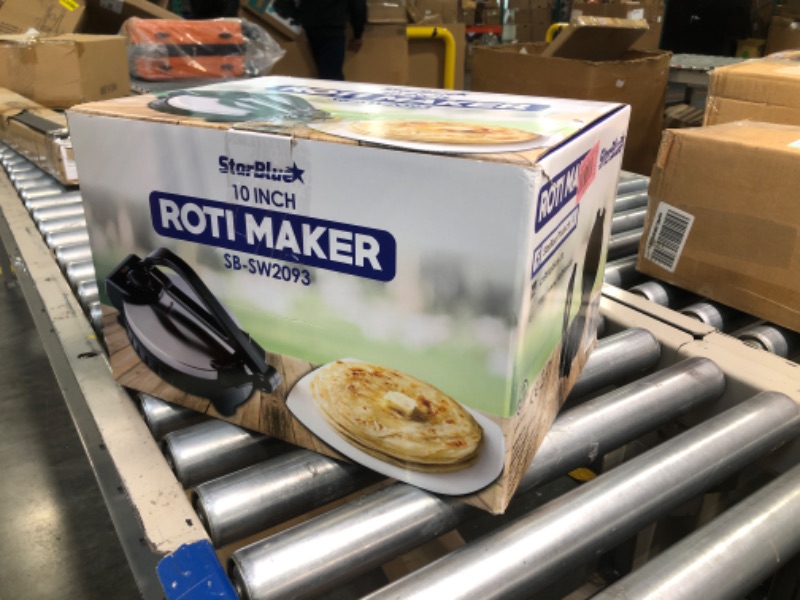 Photo 3 of 10inch Roti Maker by StarBlue with FREE Roti Warmer - The automatic Stainless Steel Non-Stick Electric machine to make Indian style Chapati, Tortilla, Roti AC 110V 50/60Hz 1200W SB-SW2093