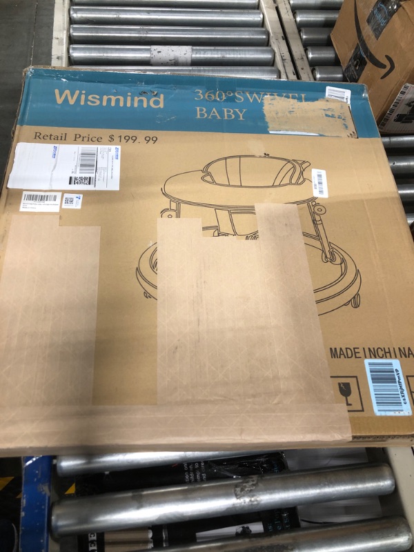 Photo 2 of ***SEALED BOX***Wismind Baby Walker Foldable with 9 Adjustable Heights, Baby Walkers and Activity Center for Boys Girls Babies 6-12 Months, Baby Walker and Bouncer Combo with Wheels Portable Anti-Rollover