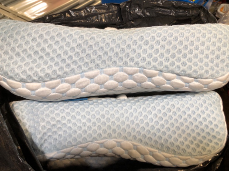Photo 2 of ***NEEDS CLEANING***Cooling Pillows for Sleeping 2 Pack Shredded Memory Foam Bamboo Pillow with Adjustable Loft Sleeping Pillow Queen Size Set of 2 Luxury Bed Pillow for Back Side and Stomach Sleeper with Washable Cover 2-pack Sleeping Pillows