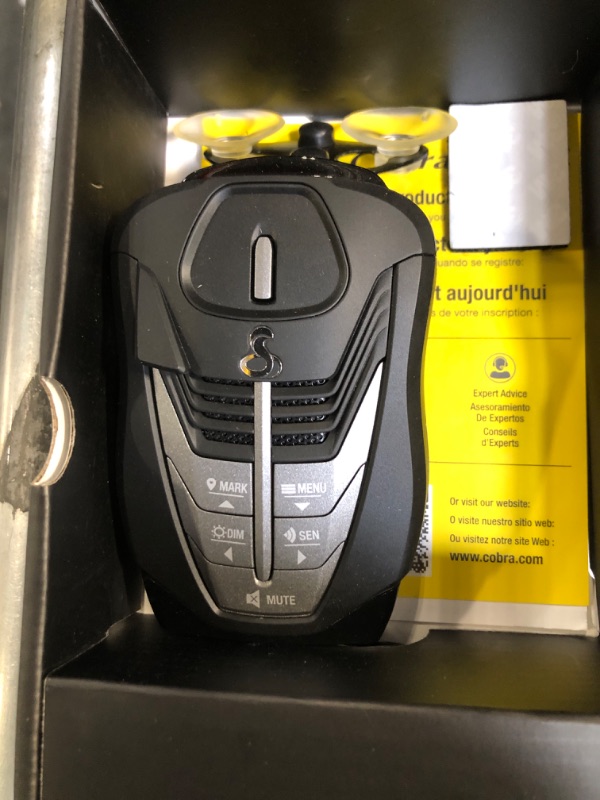 Photo 1 of Cobra RAD 480i Laser Radar Detector – Long Range Detection, Bluetooth, iRadar App, LaserEye Front and Rear Detection, Next Gen IVT Filtering, Black RAD480i Radar Detector