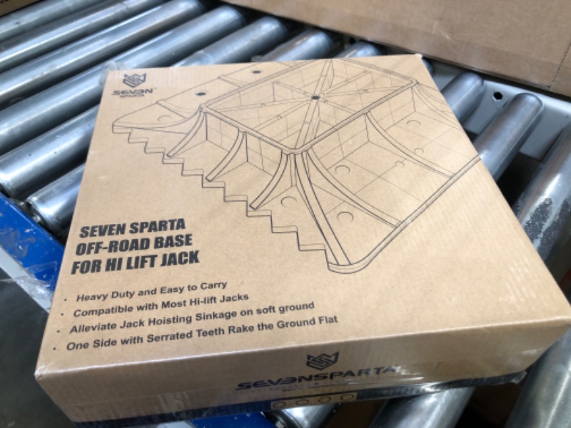 Photo 2 of ***SEALED BOX***Seven Sparta Off-Road Base Compatible with Hi Lift Jack PP Pad to Alleviate Jack Hoisting Sinkage (Red)