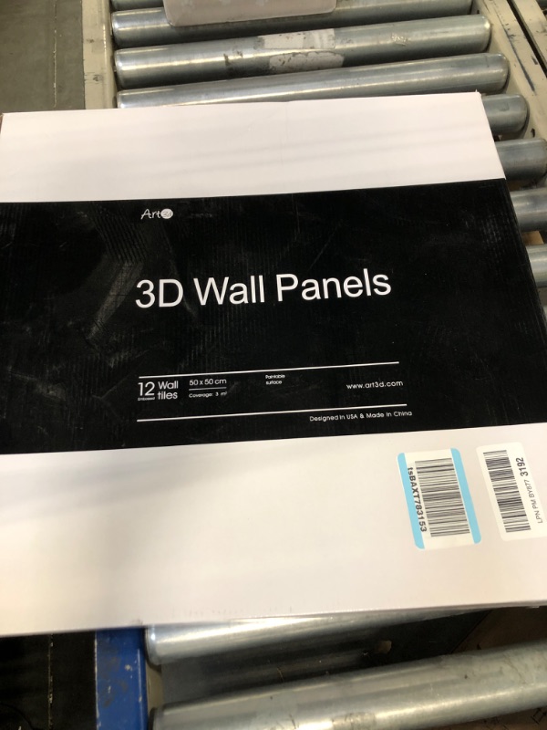 Photo 2 of ****SEALED BOX***Art3d 3D Paneling Textured 3D Wall Design, Grey Diamond, 19.7" x 19.7" (12 Pack) (Matt Grey)