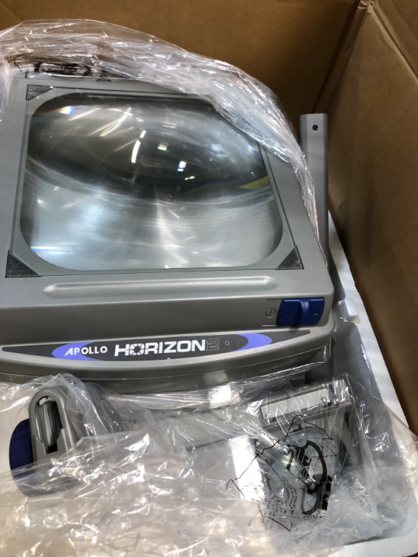 Photo 3 of **FOR PARTS**Apollo Overhead Projector, Horizon 2, 2000 Lumen Output, 10" x 10", Closed Head (V16002M), Gray