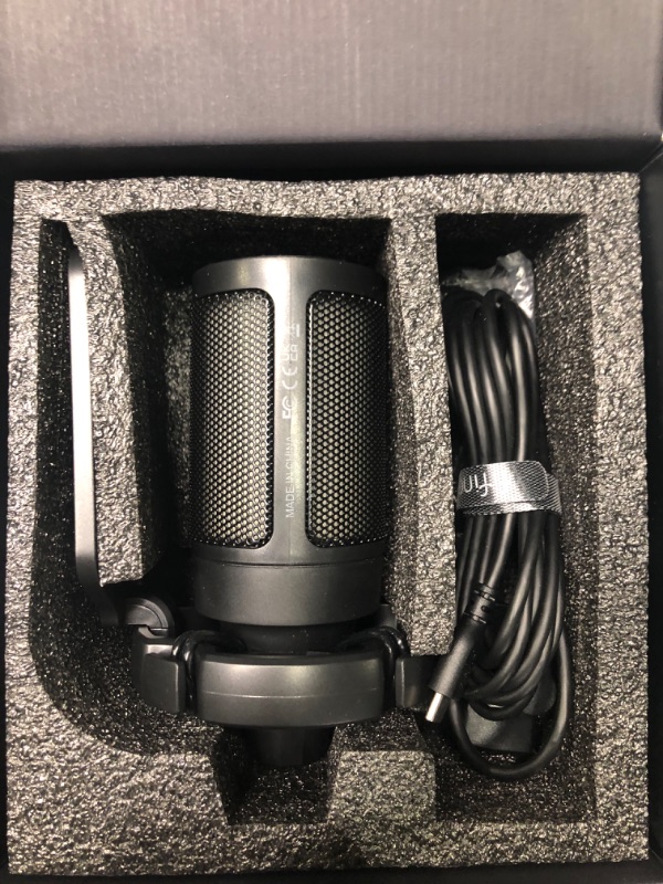 Photo 2 of FIFINE Gaming USB Microphone for PC PS5, Condenser Mic with Quick Mute, RGB Indicator, Tripod Stand, Pop Filter, Shock Mount, Gain Control for Streaming Discord Twitch Podcasts Videos- AmpliGame Black