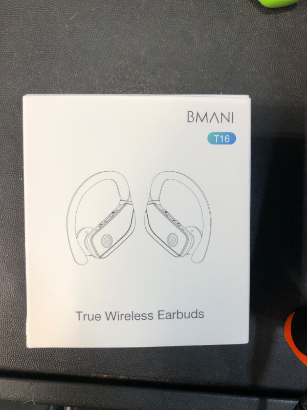 Photo 2 of bmanl Wireless Earbuds Bluetooth Headphones 48hrs Play Back Sport Earphones with LED Display Over-Ear Buds with Earhooks Built-in Mic Headset for Workout Black