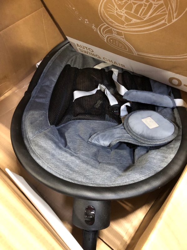 Photo 1 of BabyBond Baby Swings for Infants, Bluetooth Infant Swing with Music Speaker with 3 Seat Positions, 5 Point Harness Belt, 5 Speeds and Remote Control - Portable Baby Swing for Indoor and Outdoor
