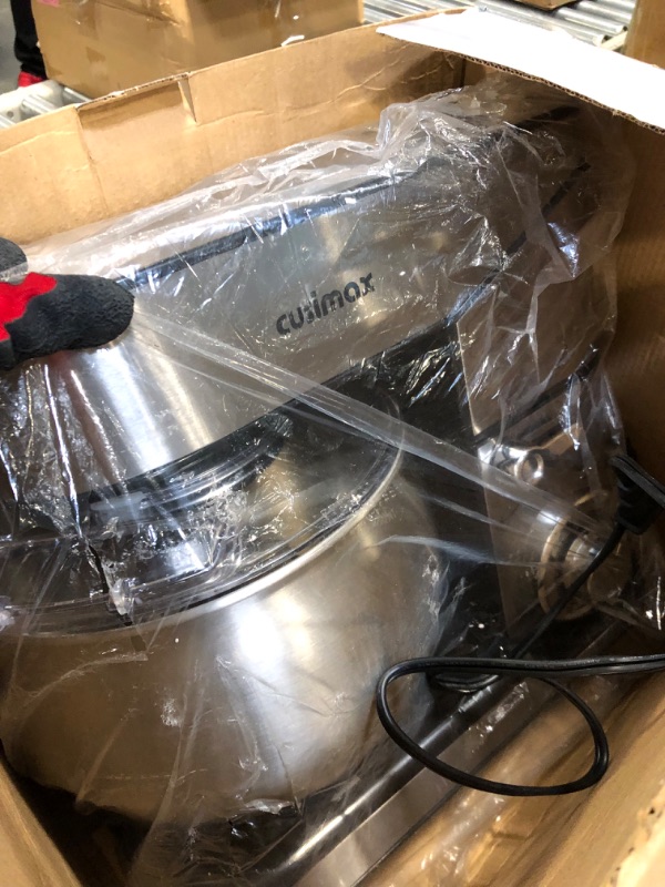 Photo 3 of ** FOR PARTS **Stand Mixer, CUSIMAX 6.5QT Stainless Steel Mixer 6-Speeds Tilt-Head Dough Mixers for Baking with Dough Hook, Wire Whisk & Flat Beater, Splash Guard for Home Cooking kitchen Mixer, Silver Silver Stainless Steel