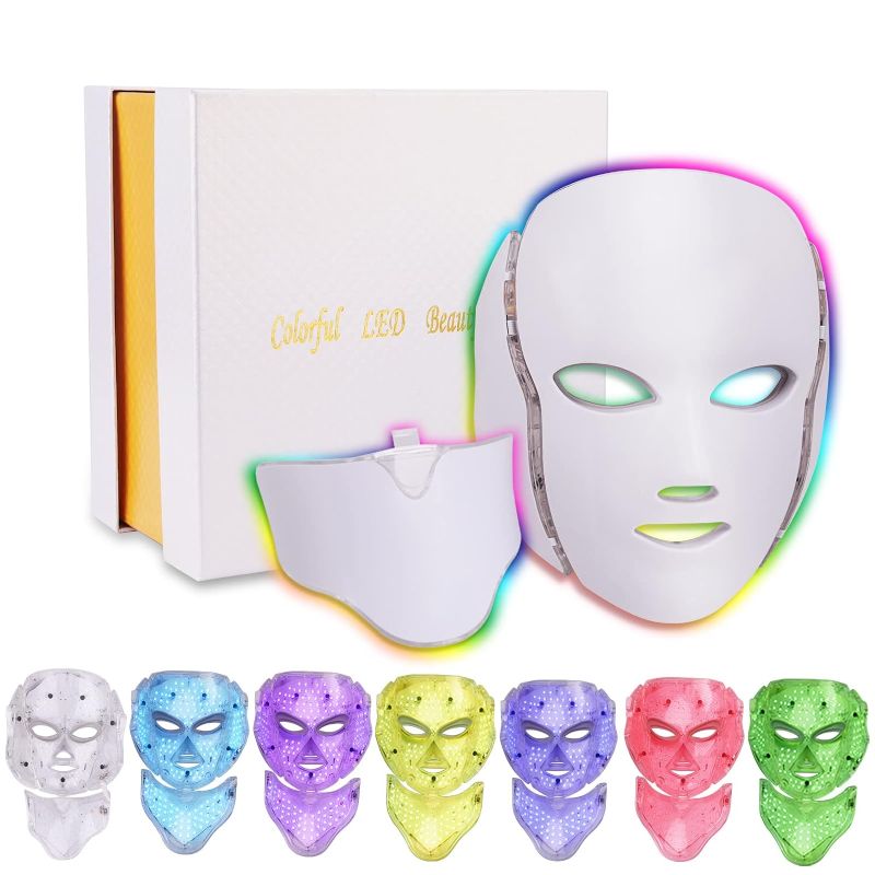 Photo 1 of 7 Colors Light Portable Face & Neck M -ask Machine for Home Use | 7 Colors
