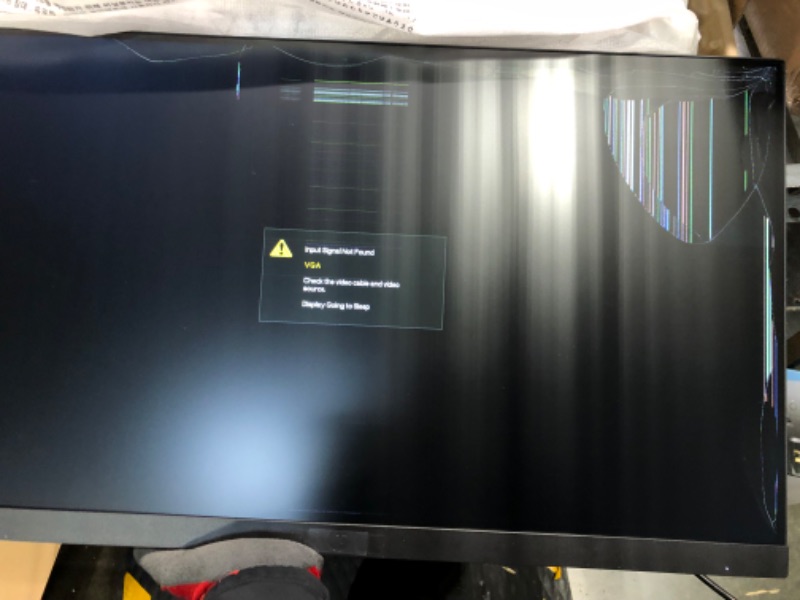 Photo 5 of *** Recommended sale for parts ***
HP P27 G5 27" Full HD LCD Monitor - 16:9 - Black *Screen is cracked*** 
