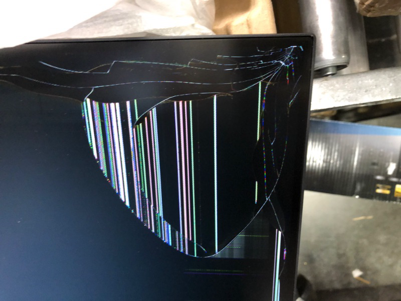 Photo 1 of *** Recommended sale for parts ***
HP P27 G5 27" Full HD LCD Monitor - 16:9 - Black *Screen is cracked*** 
