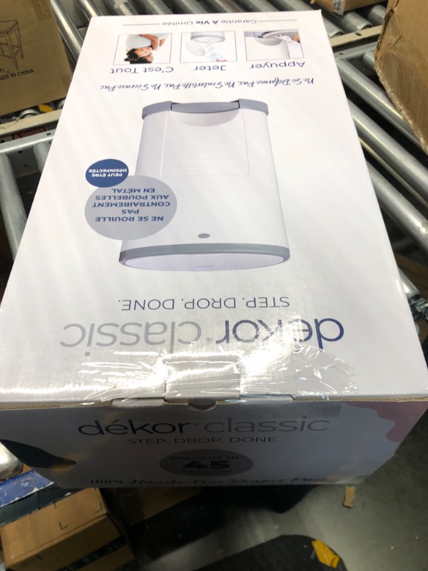 Photo 2 of Dekor Classic Hands-Free Diaper Pail | White | Easiest to Use | Just Step – Drop – Done | Doesn’t Absorb Odors | 20 Second Bag Change | Most Economical Refill System