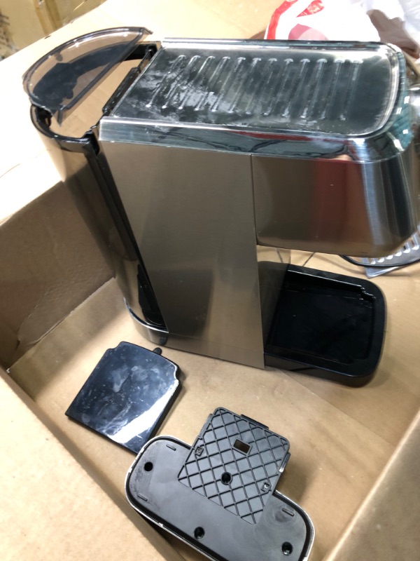 Photo 4 of *** Recommended sale for parts ***  CASABREWS Espresso Machine 20 Bar, Compact Cappuccino Machine with Automatic Milk Frother, Stainless Steel Espresso Maker With 49 oz Removable Water Tank for Cappuccino or Latte, Gift for Coffee Lover