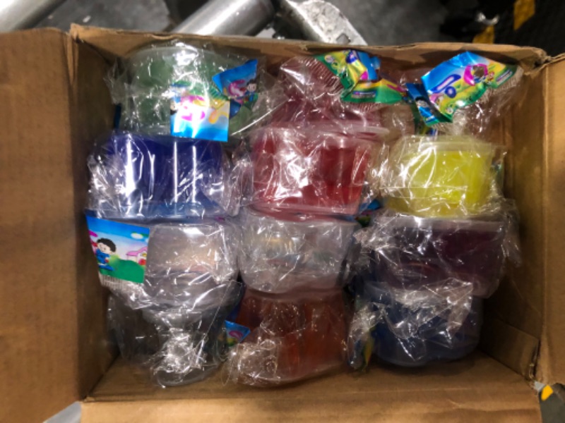 Photo 2 of 24 Pack Valentines Day Slime with Cards Sticker Valentine Gifts for Kids Classroom Exchange Party Favor Filled Heart 6 Colors Crystal Non-Stick Clear Slime Stress Relief Toy School Prizes Girls Boys