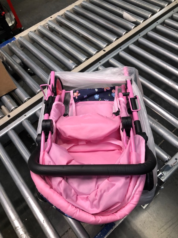 Photo 3 of Baby Doll Stroller | Baby Doll Pram | Baby Doll Carriage - Stroller for Baby Dolls with Adjustable Handle (14.37-25.20 inches) | Babydoll Stroller | Reborn Strollers, Model KP0200I Flowers