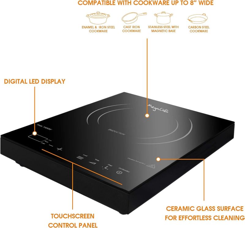 Photo 1 of 
MegaChef Portable 1400W Single Induction Cooktop With Digital Control Panel
Brand: Megachef