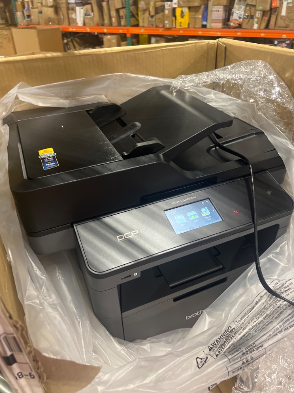 Photo 3 of Brother Monochrome Laser Printer, Multifunction Printer and Copier, DCP-L5600DN, Flexible Network Connectivity, Duplex Printing, Mobile Printing, Replenishment Ready, Black, 19.1" x 19.5" x 16.8" DCP-L5600DN Step up Legal-size Doc Glass