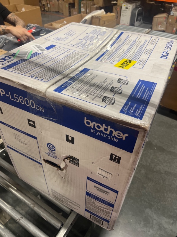 Photo 2 of Brother Monochrome Laser Printer, Multifunction Printer and Copier, DCP-L5600DN, Flexible Network Connectivity, Duplex Printing, Mobile Printing, Replenishment Ready, Black, 19.1" x 19.5" x 16.8" DCP-L5600DN Step up Legal-size Doc Glass