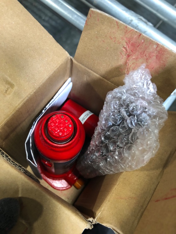 Photo 1 of Jack Boss Bottle Jack 2 Ton (4,400 LBs) Welded Hydraulic Car Jack with Pump Handle, Fit Use for Cars Automotive Sedans, Red