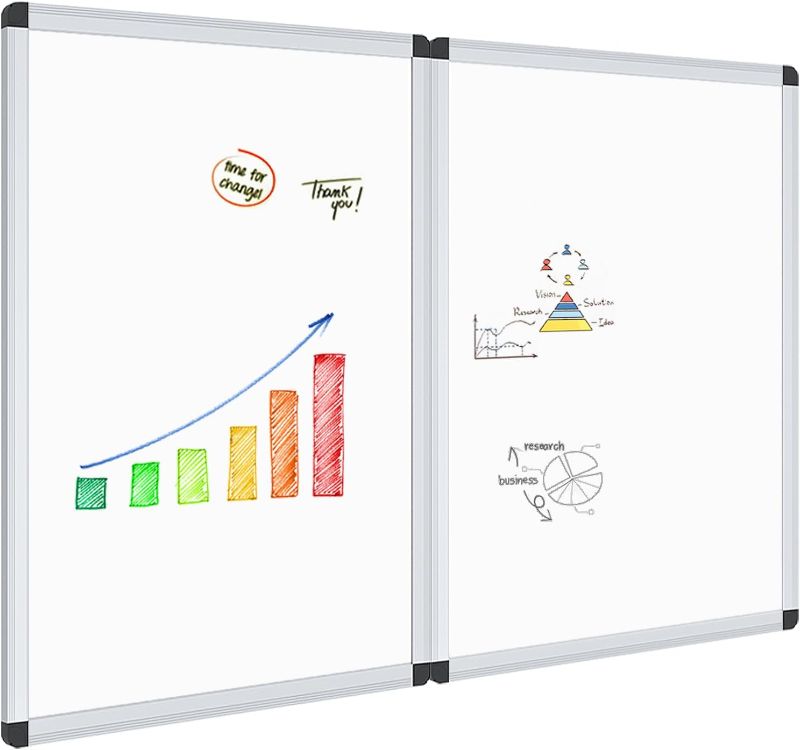 Photo 1 of VIZ-PRO Magnetic Dry Erase Board, 36 X 24 Inches, Pack of 2, Silver Aluminium Frame 2 Pack 36 X 24 Inches