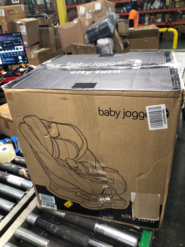 Photo 1 of Baby Jogger City Turn Rotating Convertible Car Seat | Unique Turning Car Seat Rotates for Easy in and Out, Phantom Grey