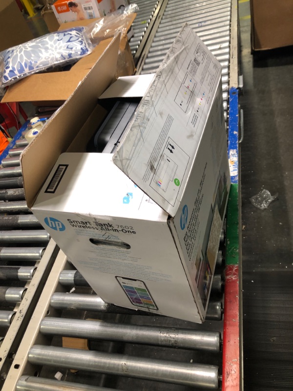 Photo 5 of HP Smart -Tank 7602 Wireless All-in-One Cartridge-free Ink Printer, up to 2 years of ink included, mobile print, scan, copy, fax, auto doc feeder, featuring an app-like magic touch panel (28B98A),Blue