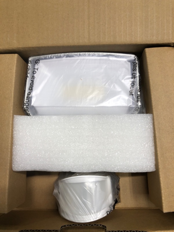 Photo 3 of LUTEC 72W 6300LM LED Security Lights Motion Sensor Light Outdoor, 5000K Daylight, IP65 Waterproof, Dusk to Dawn, 3 Head Motion Detected Flood Light for Garage, Yard, Porch(White) White-3 Head Square