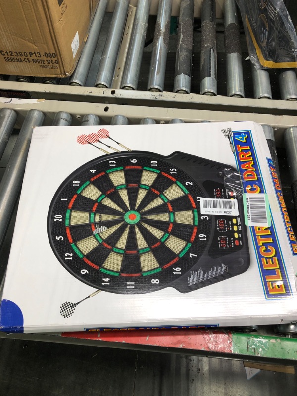 Photo 2 of PATIKIL Electronic Dart Board, Digital Soft Tip Dartboard Set with LCD Displays, 27 Games and 243 Variants with 6Pcs Darts, 24 Tips, Support 16 Players