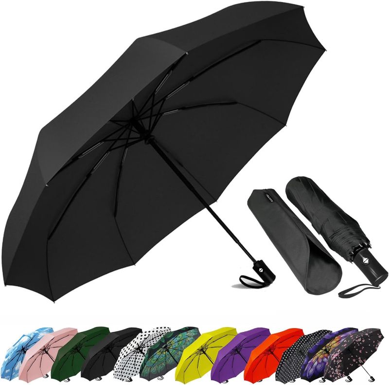 Photo 1 of SIEPASA Windproof Travel Compact Umbrella-Automatic Umbrellas for Rain-Compact Folding Umbrella, Travel Umbrella Compact, Small Portable Windproof Umbrellas for Men Women Teenage