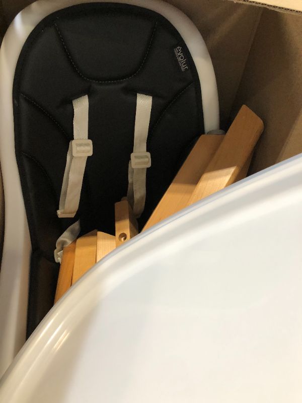 Photo 4 of Evolur Zoodle 2 in 1 Baby High Chair in Light Grey, Easy to Clean, Adjustable and Removable Tray, Compact and Portable Convertible High Chair for Babies and Toddlers** not exact photo** ***USED**** 