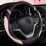 Photo 1 of Steering Wheel Cover for Women Leather Universal Steering Wheel Covers for Car 15 inch (Pink)