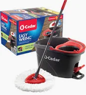Photo 1 of -Cedar EasyWring Microfiber Spin Mop, Bucket Floor Cleaning System, Red, Gray