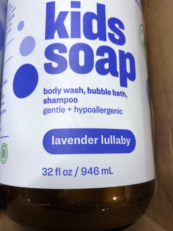 Photo 1 of Everyone 3-in-1 Kids Soap, Body Wash, Bubble Bath, Shampoo, Lavender Lullaby, Coconut Cleanser with Organic Plant Extracts and Pure Essential Oils, 32 Fl Oz (Pack of 2) Lavender Lullaby 32 Fl Oz (Pack of 2)